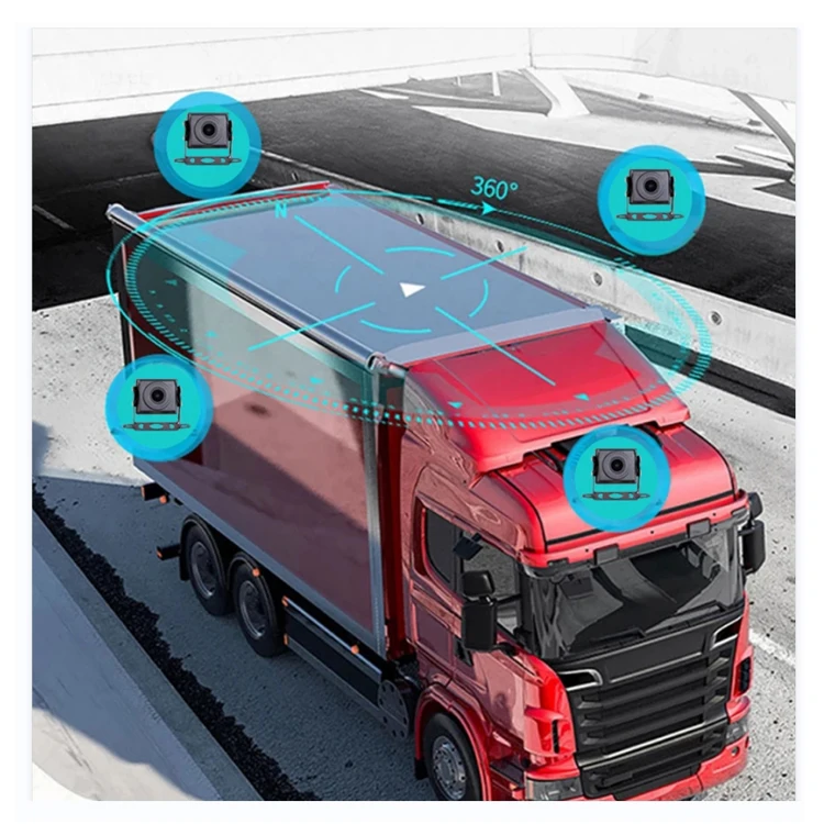 10.1 Inch 1080P AHD System for Car/RV/Bus/Truck 4 Channel CCTV  Night Vision Reversing Parking Recorder ADAS