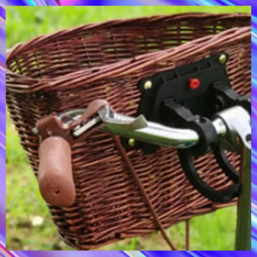 

Quality 1 PC Outdoor Bicycle Bike Basket Detachable Wicker Handmade Bike Accessory For Handbag Bicycle Front Basket
