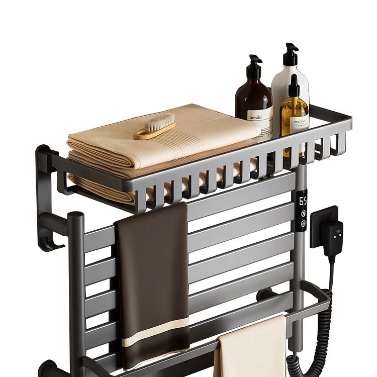 

Electric towel rack Intelligent drying No punching Heating towel rod Bathroom bathroom rack
