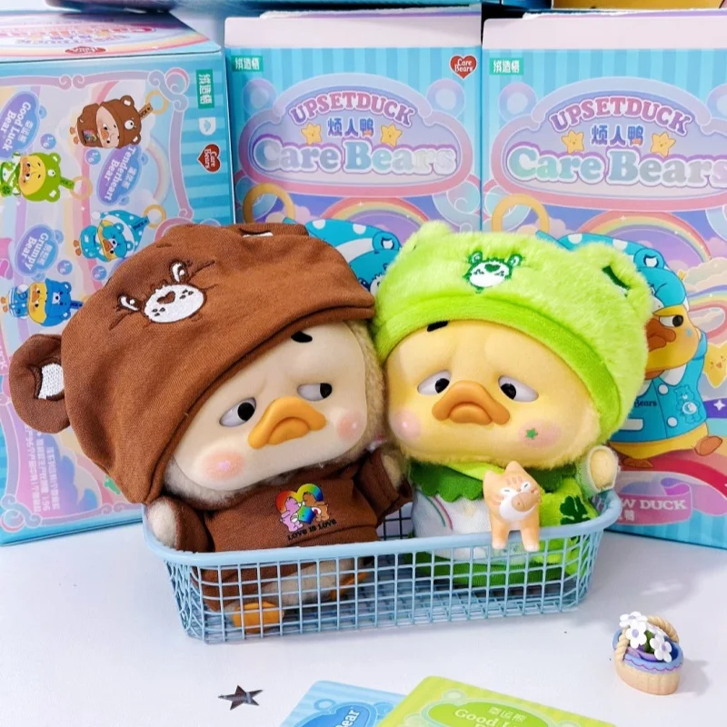 Original Care Bears X Upsetduck Be Rainbow Duck Series Blind Box Ciondolo Kawaii Scatola misteriosa Deco Anime Figure Doll Regalo di compleanno