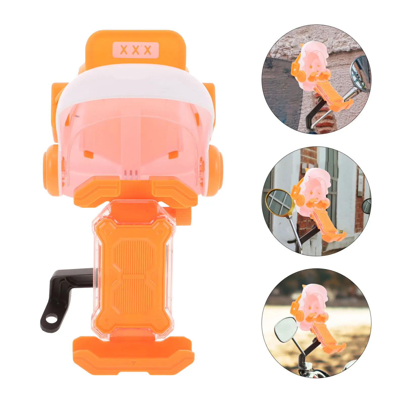 

Universal Motorcycle Phone Holder Sun Visor Waterproof Mount Bracket Stable Locking 360 Degree Rotation for Bike Scooter Moped