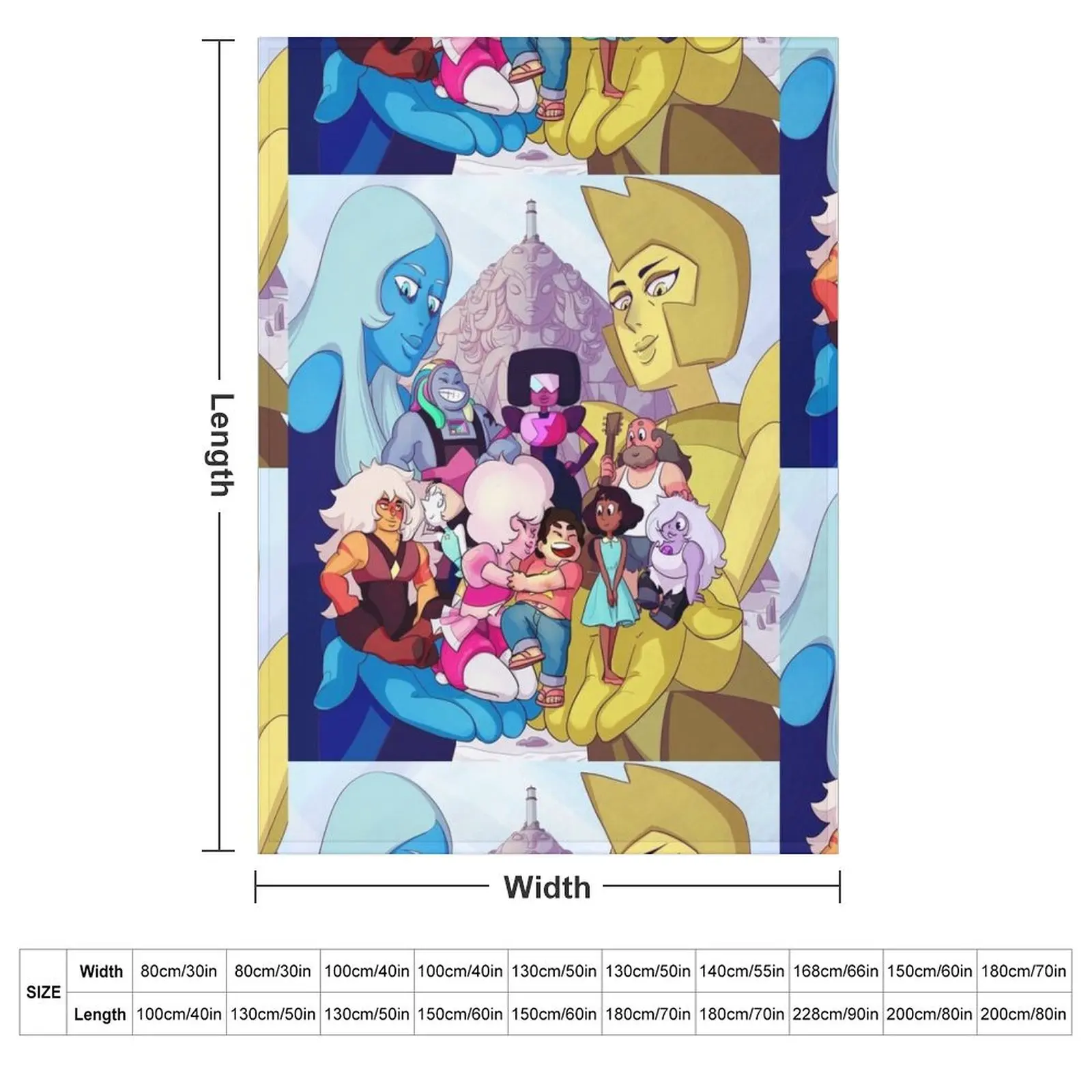 Steven Universe Family Throw Blanket Soft Plaid Summer Beddings Soft Beds Plaid Bed linens Weighted Blankets
