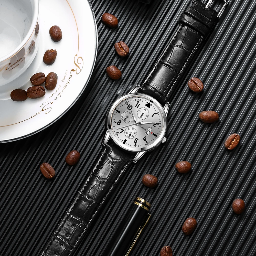 Sunlifex Men's Quartz Watch Leisure Business Leather Watch