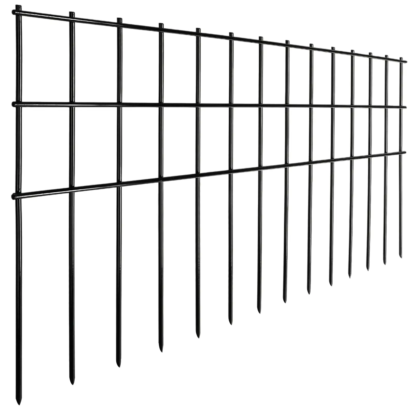 Garden Fencing Animal Barrier 37.5 ft(L)×15 in(H), 15 Panels No Dig Fence, Underground Critter Barrier for Decks, Small