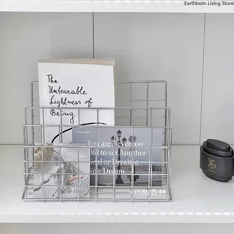 Nordic Ironware Magazine Racks Storage Minimalist Magazine Racks Metal Book Stand Nice Office Furniture Das Magazin ZY40ZZJ