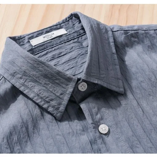 

Men's ort Sve irt Summer Thin Loose Ice Silk Pure Color f Sve Sun Protection Top Breathable Youth Faion Casual...