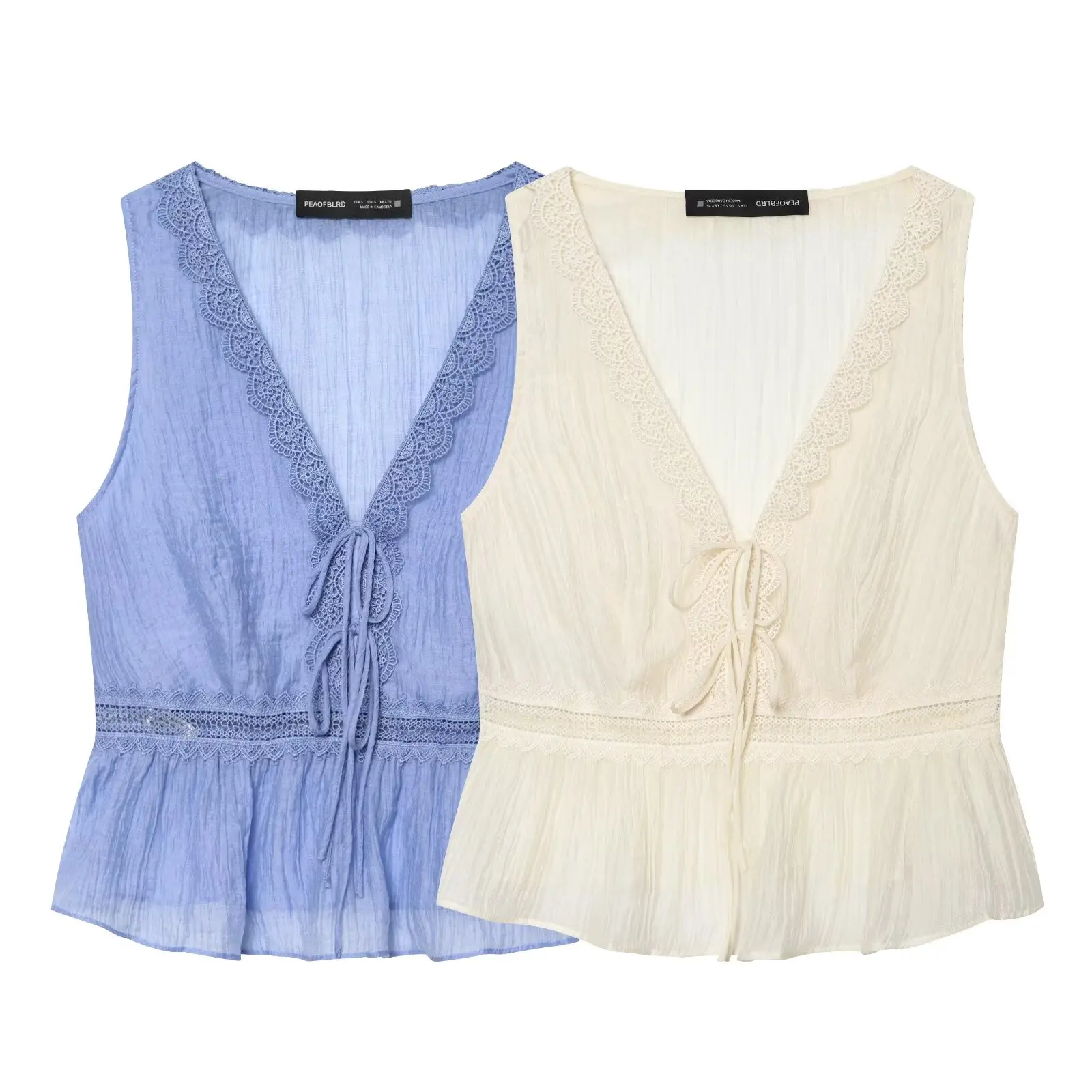 Willshela Women Fashion Solid Bowed Lace Up Pullover Vest Vintage V-Neck Sleeveless Female Chic Lady Tanks Tops