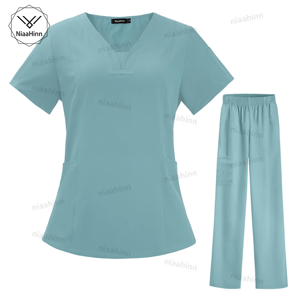 Peeling Jogger Krankens ch wester Uniform Schönheits salon Maniküre Kosmetikerin Arbeits kleidung Labor kittel Veterinär uniform Krankenhaus spezifischen Satz