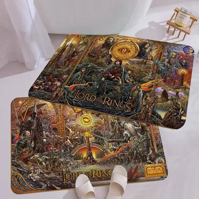 T-The L-Lords Of The R-Rings Floor Mat INS Style Soft Bedroom Floor House Laundry Room Mat Anti-skid Household Carpets