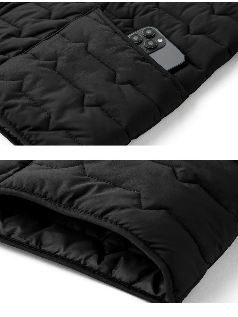 Herren Weste Oberbekleidung Windbreaker Kleidung Neue Ärmellose Pufferweste Jacke Herren Einfarbige Daunenjacke Winter Warme Weste Mantel – Detail 4