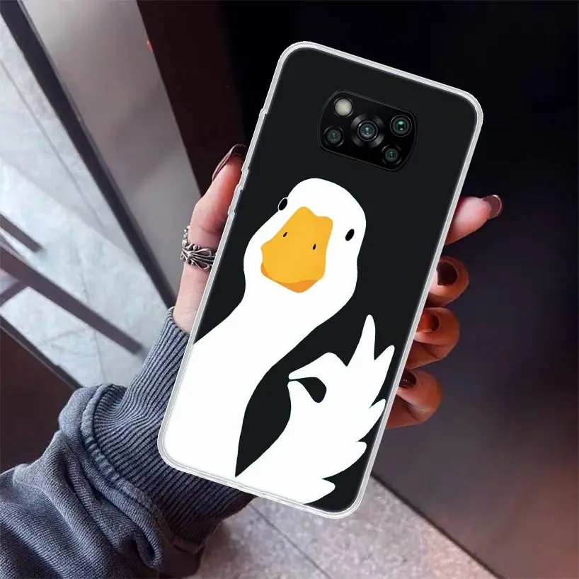 Cartoon Duck Goose Game Phone Case For Xiaomi Mi 12T 11T 10T 9T 12X 11i 12 11 10 9 8 Lite 13 5X 6X A1 A2 A3 CC9 Shell Print Fund