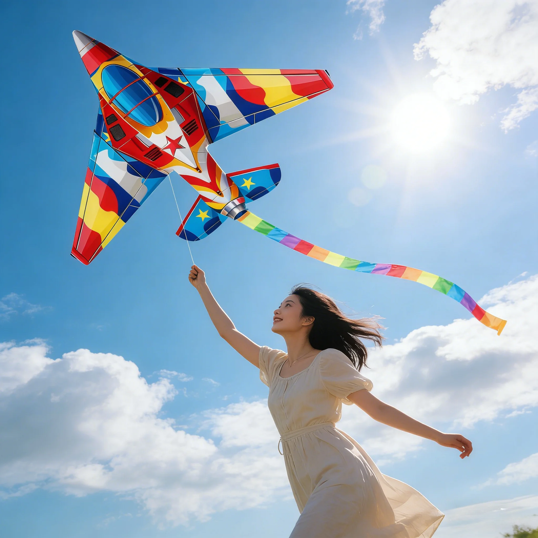 Colorful Plane Kite For Outdoor Fun Sports With Handle And Line  Good Flying Factory Outlet