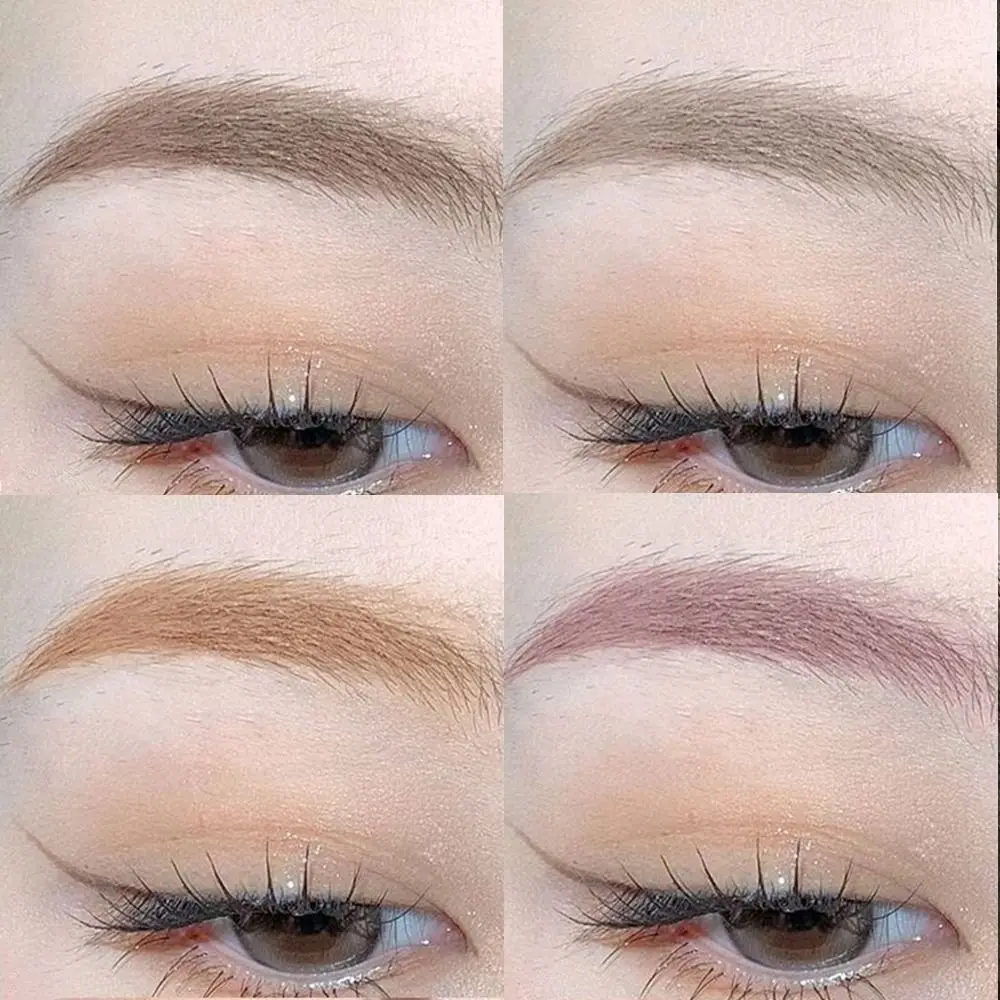 4 cores sobrancelha matiz creme pigmentos à prova dwaterproof água sobrancelha tintura lápis com escova suave fluff sobrancelha rímel creme potenciadores