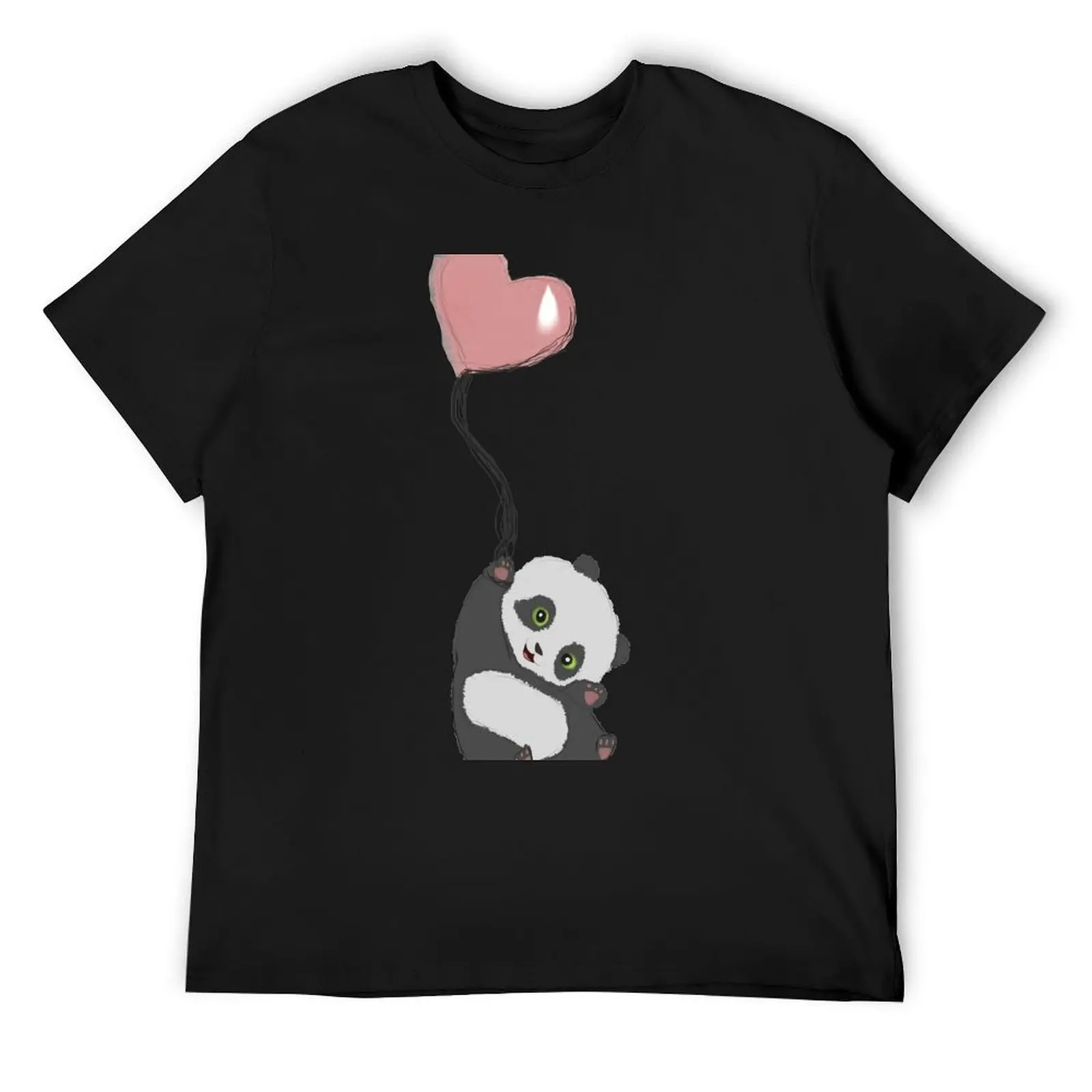 

Panda And Balloon T-Shirt for a boy Clothing shirts graphic anime mens t shirt graphic