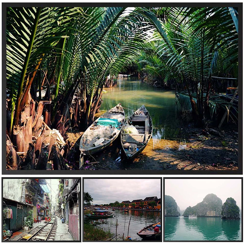 

Vietnam Scenery City View Landscape Poster Wall Art Canvas Painting Home Decor Wall Pictures For Living Room Unframed