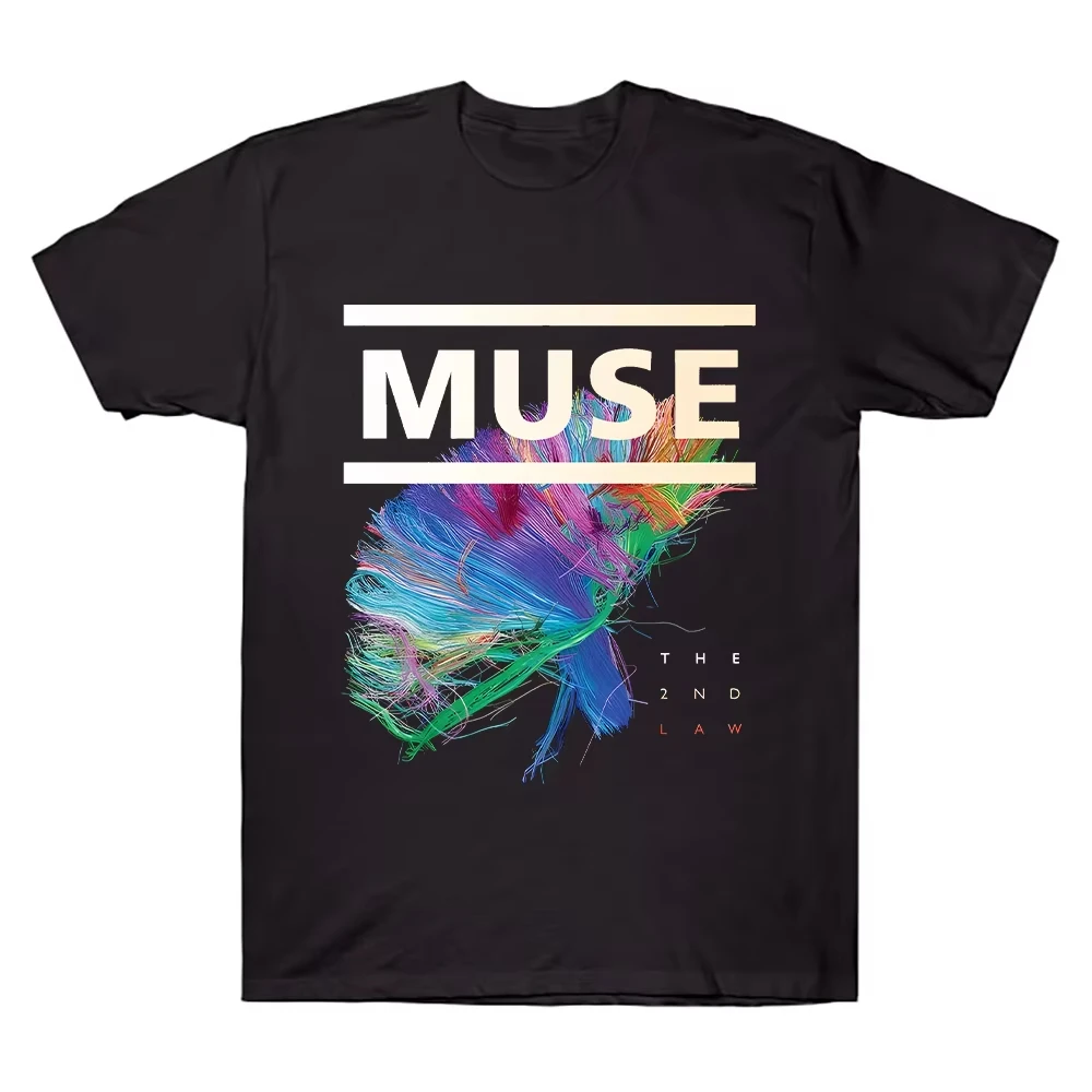 Muse The 2nd Law T-Shirt Rock Band Muse High Quality Cotton Clothing Unisex High Street Oversized Tops Summer Gothic Streetwear
