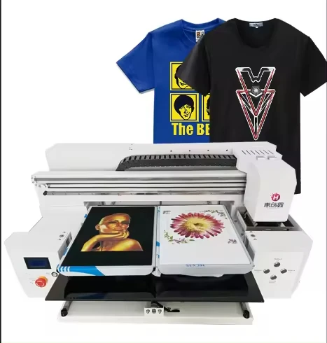 Tshirt Digital Direct Printing Machine Small Printing Clothes Machine Clothing Logo Pattern Doublestation Printer