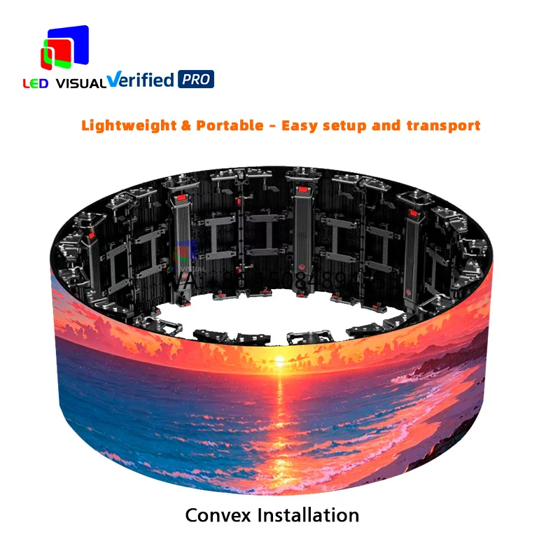 

High Quality Flexible Curved Display Screen P2.6 P2.9 P3.91 Indoor Rental Led Display Stage Video Wall Panel