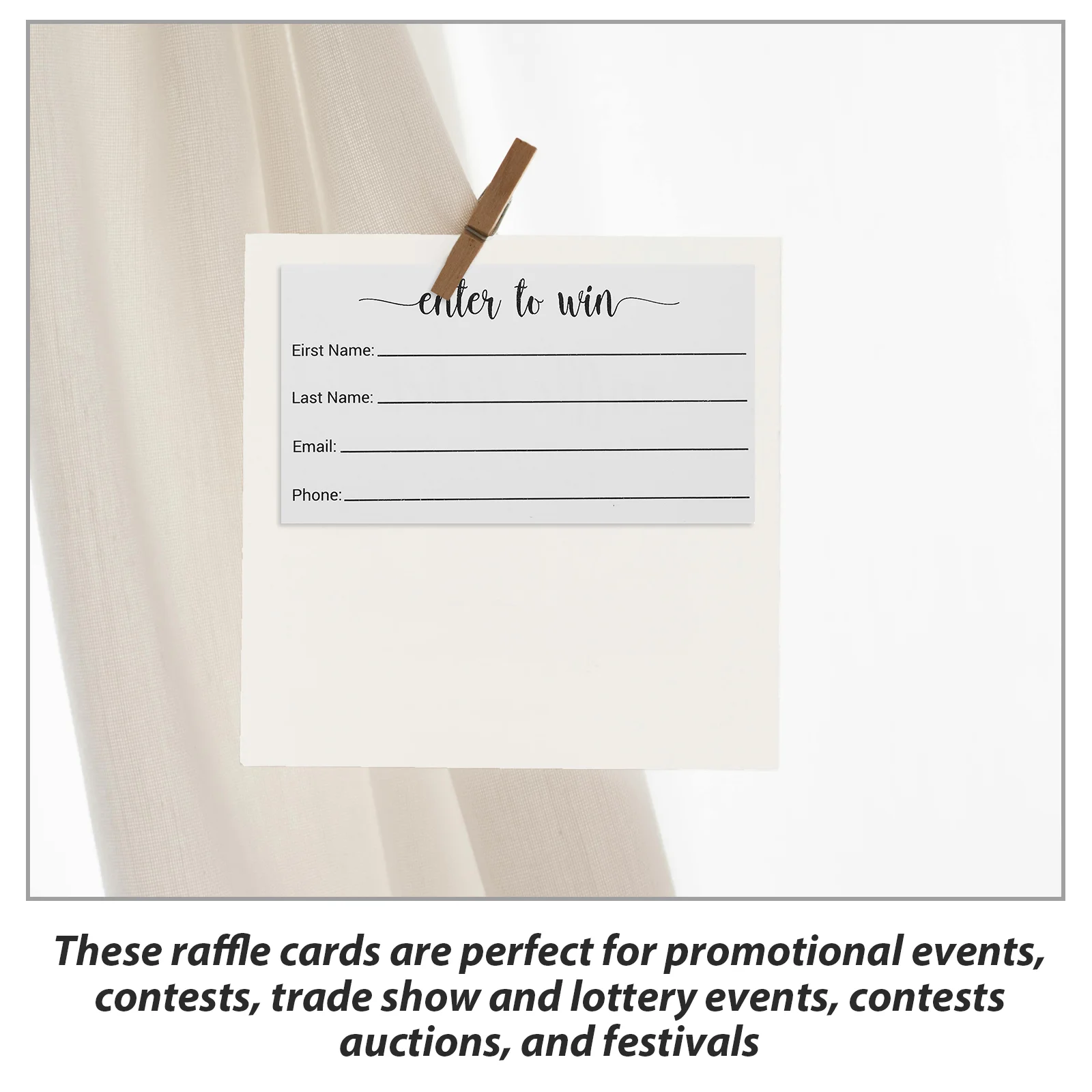 100 Pcs Multipurpose Raffle Ticket Cards Holder Event Voting Tickets