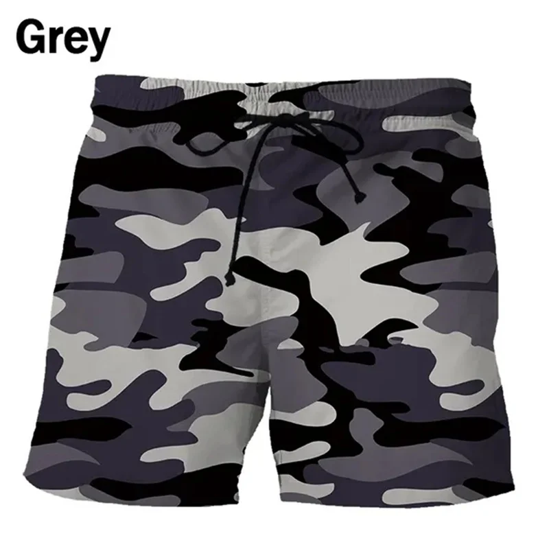 Camouflage Military Beach Shorts Men 3D Print Army Veteran Board Shorts Quick Dry Swimsuit Swim Trunks Cool Soldiers Ice Shorts