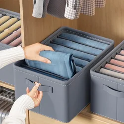 Clothes Organizer Trousers Clothes Jeans Storage Box Underwear Bra Socks Artifact Compartment Box Wardrobe Clothes Organizer