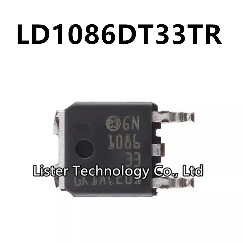 10~100PCS/Lot New LD1086DT33TR TO-252 LD1086 LD1086D LD1086DT LD1086DT33 TO252 1086 33 SMD