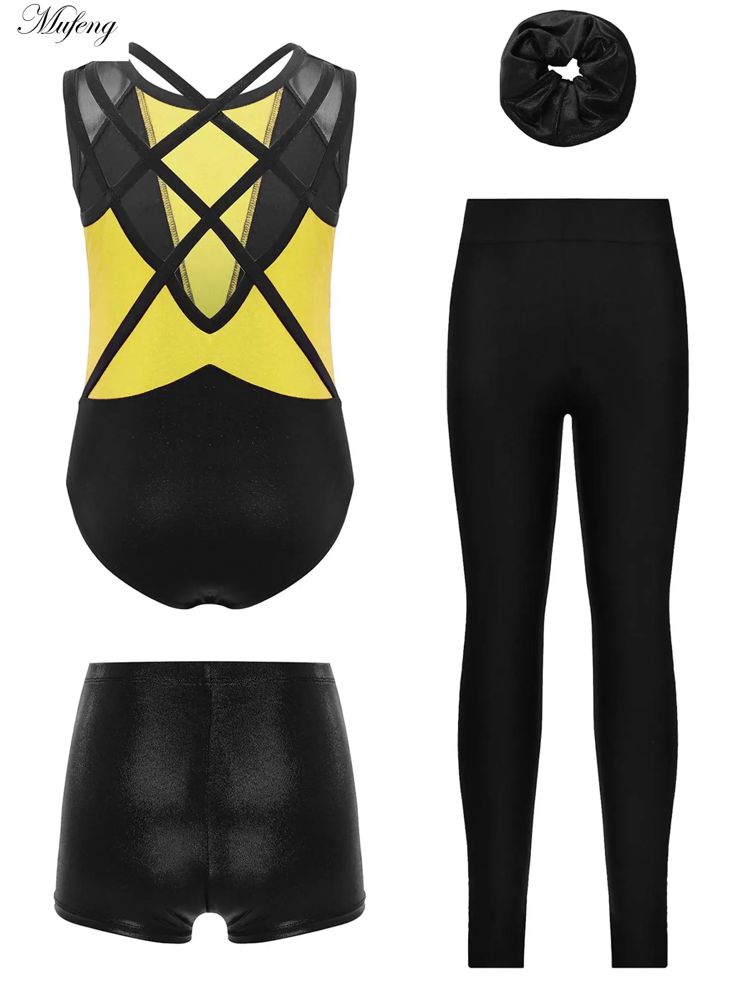 

Детский наряд для художественной гимнастики с длинными рукавами для девочек, наряд для фигурного катания, балета и танцев, блестящая танцевальная одежда со стразами