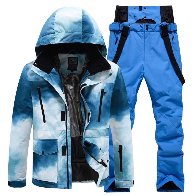 

-30 ℃ men and women Ski suit set Suitable for outdoor and indoor skiing activities Windproof, snowproof, warm and breathable