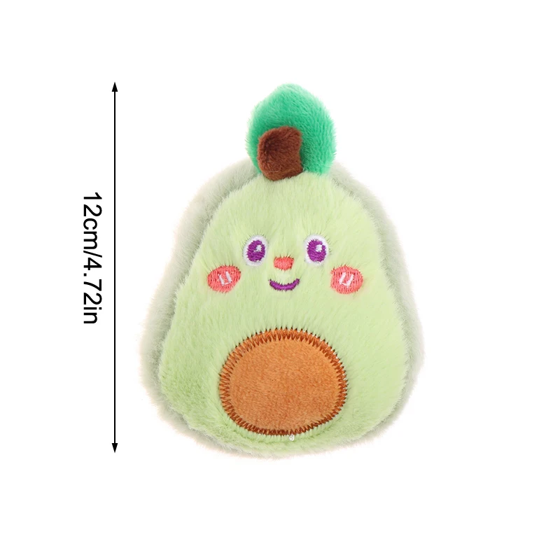 Cartoon Kiwi Fruit Plush Toy Keychain Radish Eggplant Pumpkin Vegetable Soft Stuffed Doll Pendant Car Key Ring Bag Decor