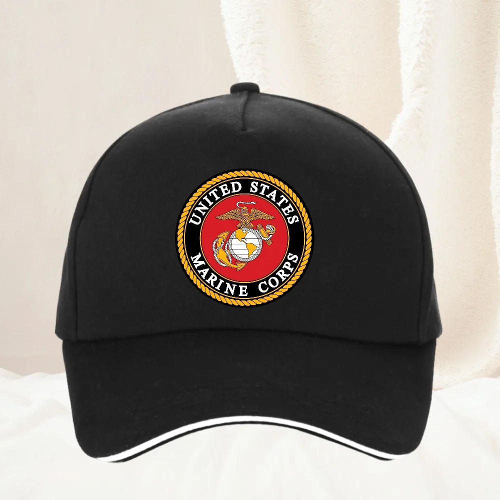 U.S. MARINE CORPS VETERAN Letter Baseball Caps Spring and Autumn Unisex Outdoor Adjustable Casual Hats Sunscreen Hat