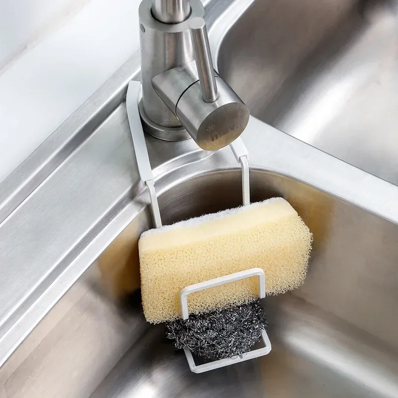 

Durable Sink Caddy Sink Sponge Holder Small Kitchen Bathroom Metal Organizer Liquid Dish Drainer Faucet Rack Shower Convenient