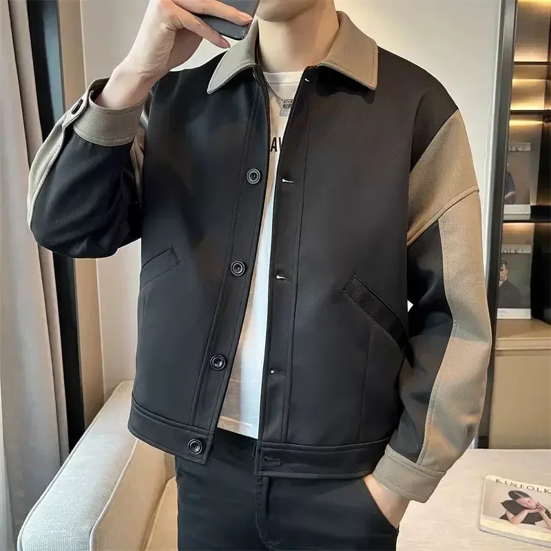 Slim Fit Men's Jackets Trendy Korean Reviews Many Male Coats Deals Aesthetic High Quality Luxury Designer Vintage Joker Stylish