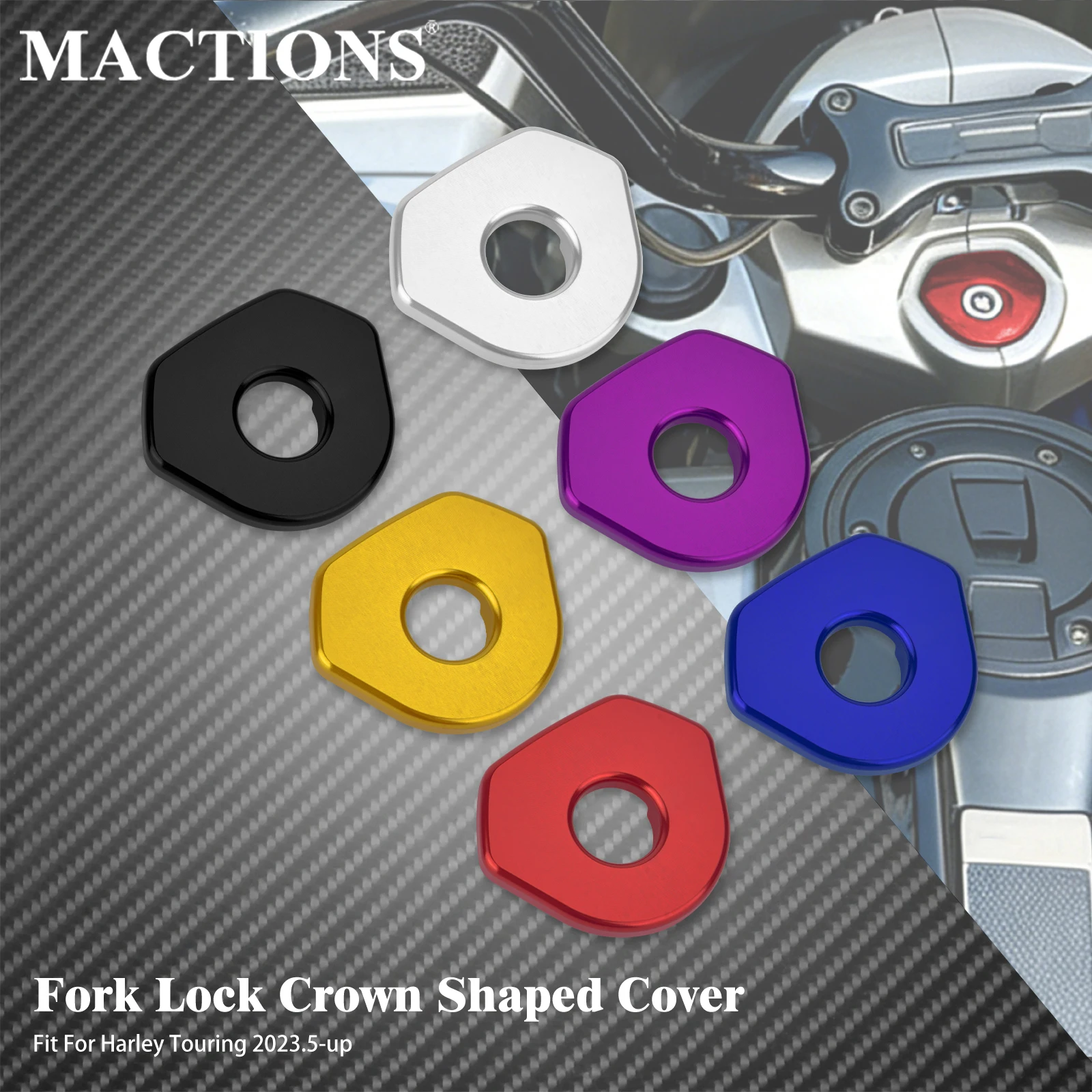 

Motorcycle Aluminum Ignition Switch Cover Fork Lock Cover For Harley Touring Road King Road Stree Electra Glide 2023.5-Later