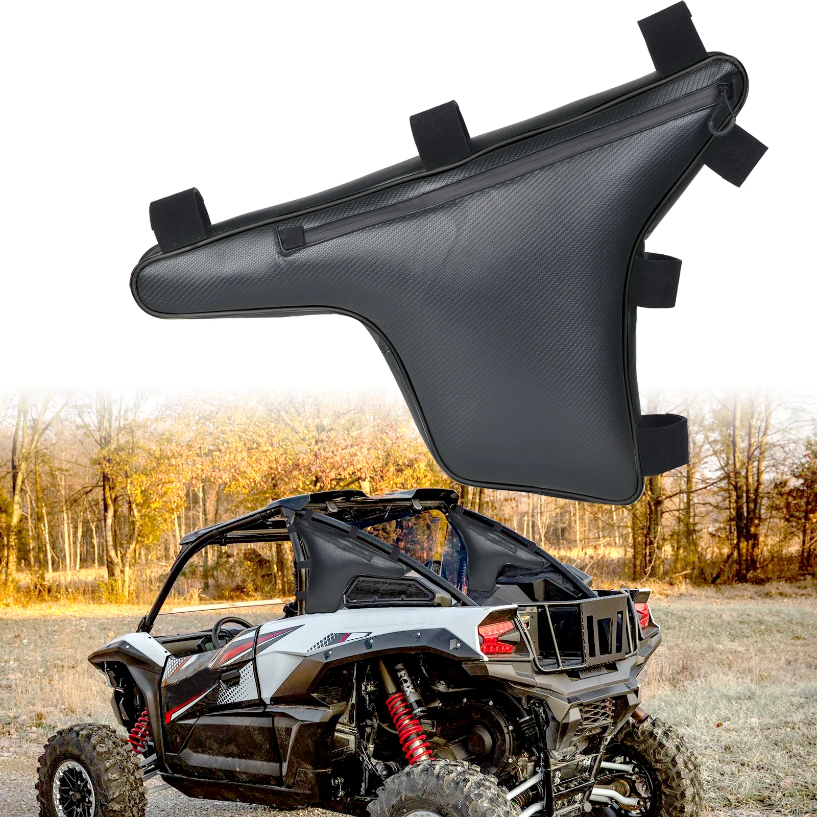 One Pair Roll Bar Triangle Truss Storage Bag High Quality Waterproof Organizerfor Kawasaki Teryx KRX 1000 2020+  UTV Accessories