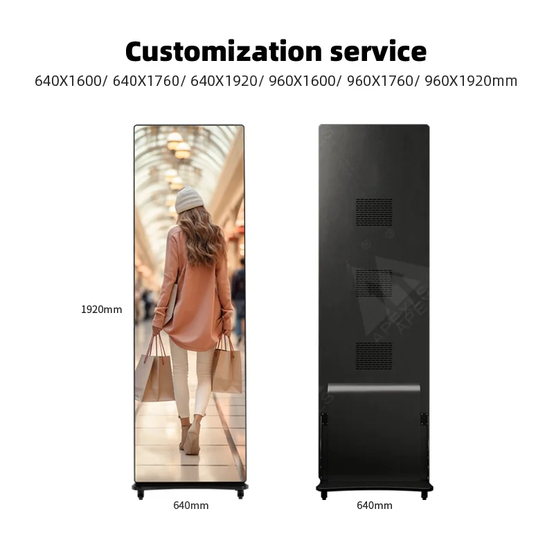 Floor Standing Indoor Led Video Advertising Screen Publicity Boards Equipment Graphic Digital Signage Led Poster Display