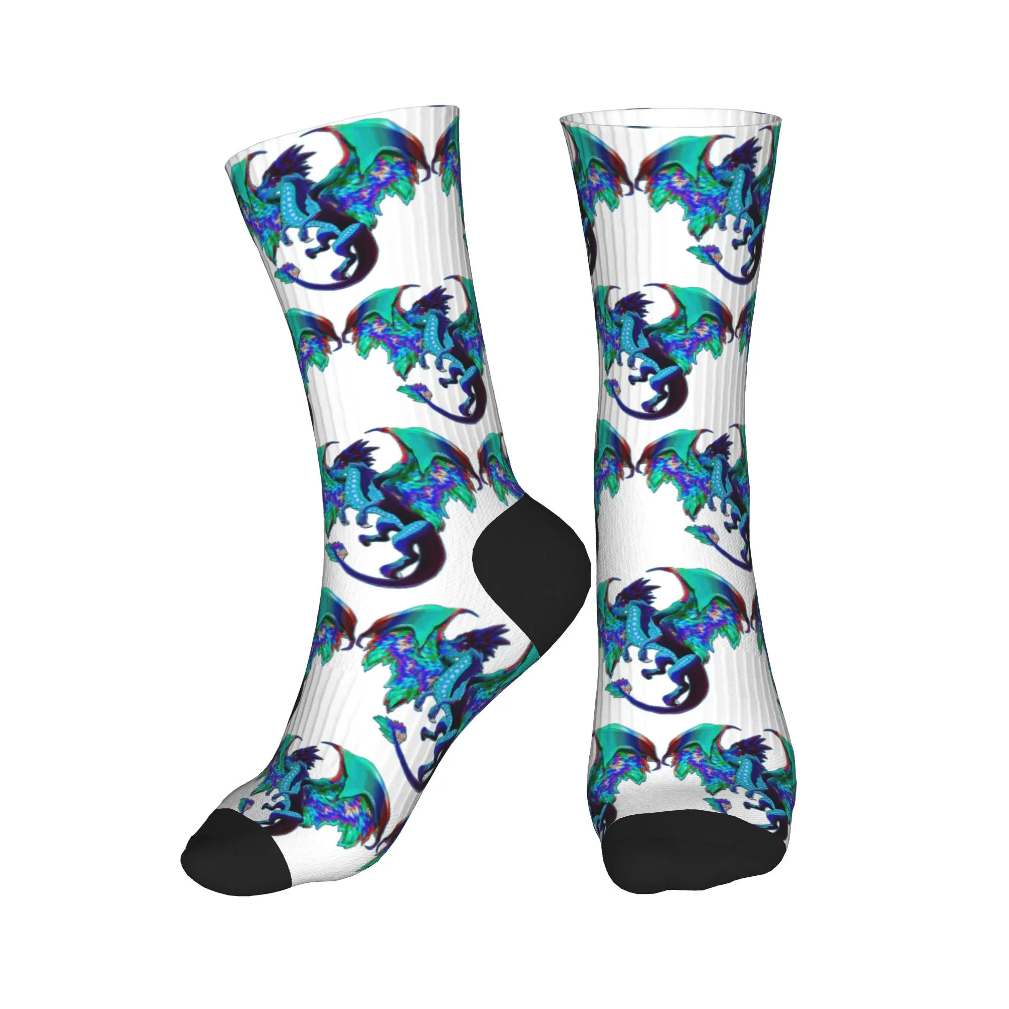 تخيل أنك التنين التنفس النار مع أجنحة الجوارب جوارب مضحكة الرجال تنفس تسلق الجوارب الشتاء المضادة للانزلاق الجوارب #2