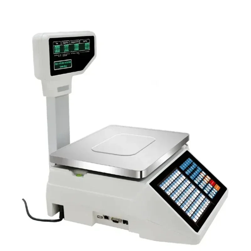 Weighing electronic digital scale with barcode printer for price calculation label printing scale supermarket retail