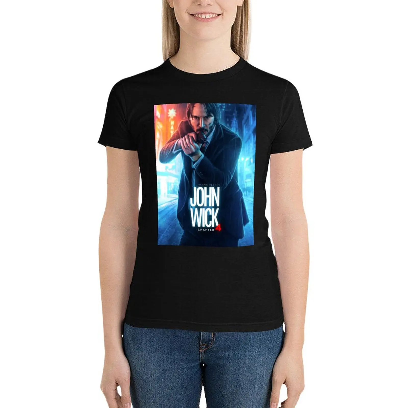 

john wick chapter 4 T-Shirt summer tops shirts graphic tees graphics Women's tops