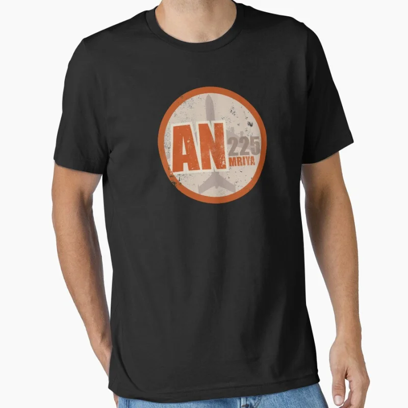 An-225 Mriya  Air transport The Great Antonov 100% cotton printed T Shirt for men large size Adult tops S-6XL