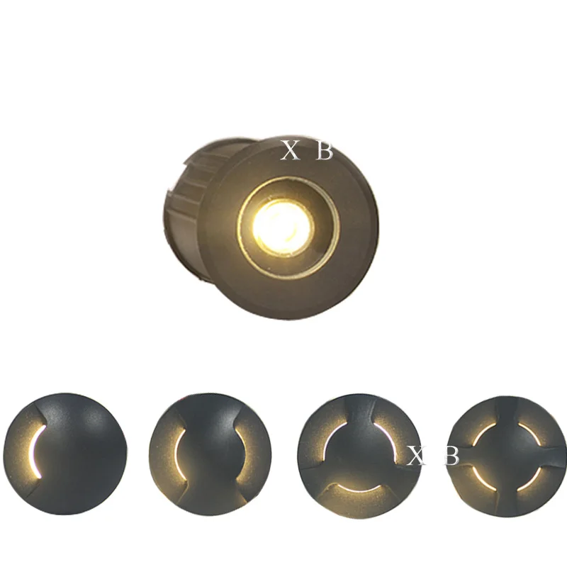 

Водонепроницаемый 3 Вт 5 Вт светодиодный светильник IP67 AC85-265VDC12V наружный встраиваемый палубный светильник 1/2/3/4 вид сбоку подземный светильник освещение тротуара