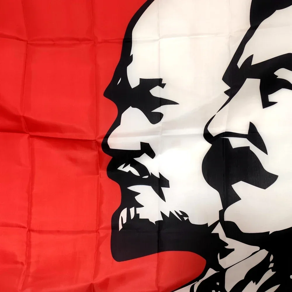 Vintage USSR Soviet Flag with Lenin Stalin Design, Historical Communism Banner 2x3ft 3x5ft, Communist Party Wall Art Decor