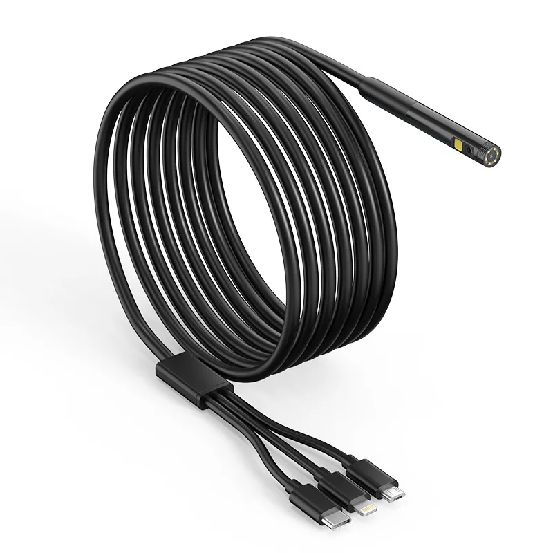 

2 МП 1080P 8 мм двухлинзовая камера-эндоскоп USB 3-в-1 для Android, сенсор CMOS, бороскоп, инспекционная камера-отоскоп, цифровой микроскоп