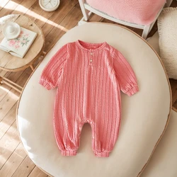 Sanlutoz Solid Soft Baby Boys Girls Rompers Warm Winter Infants Clothing Jumpsuits Knitting Thick Line Sweater