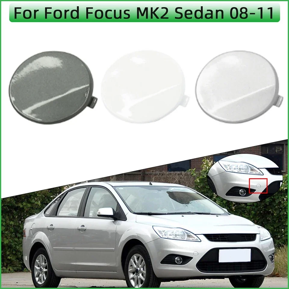 

Front Bumper Tow Hook Cover Cap For Ford Focus II MK2 2008 2009 2010 2011 Sedan Saloon 8M5117A989AB 1521645 Hauling Trailer Lid