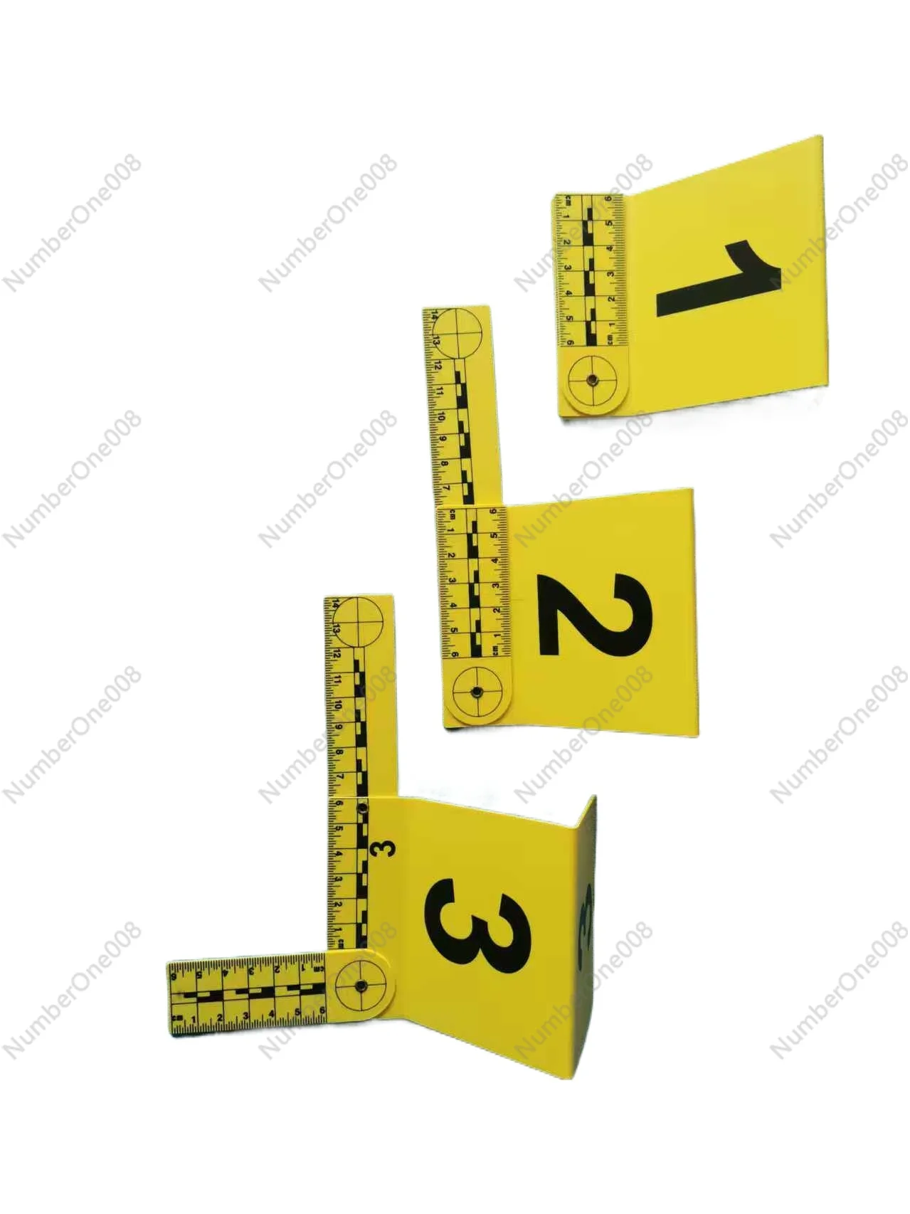 Crime Scene Evidence Markers, Yellow Plastic Number Tents for Forensic Photography, Reusable Scene Numbering Kit for CSI