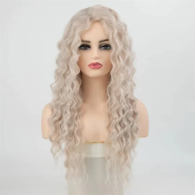 Platinum Blonde Curly Wigs Full Lace Human Hair Wigs Hd Transparent Glueless Brazilian Hair Bleached Rnots 180% For Woman Wig