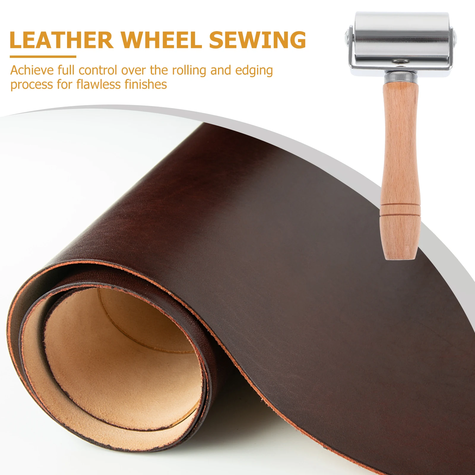 

Rolling Tool Heavy Duty Smoothing Roller For Goods Shoes Bags Durable Craft Roller Texture Seam