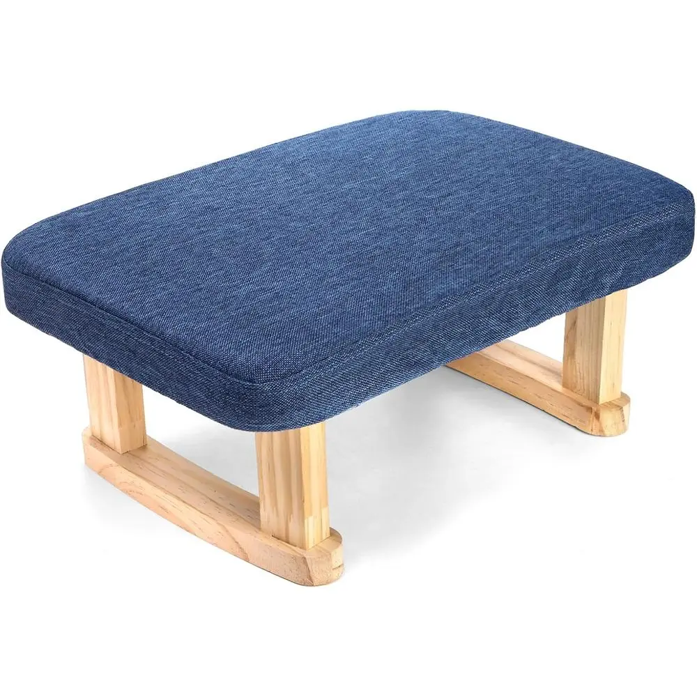 

Small oot Stool Ottoman, Recabric ootstool with Wood Legs, 6.7''H Shoe Seat Step Stool Under Desk ootrest, Soa Sponge oot Stool
