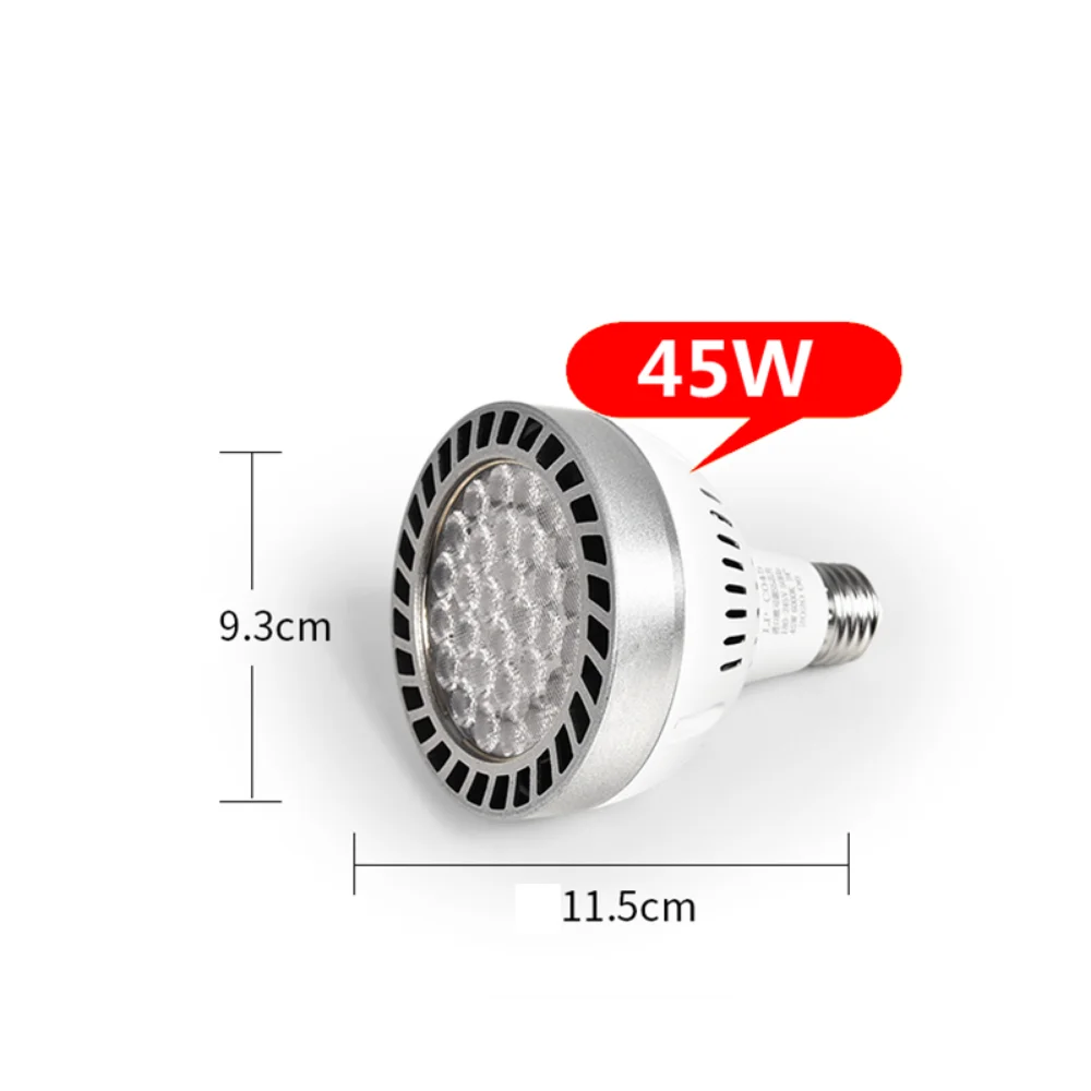 Led High Power Par30 Light Bulb 35w 45w E27 Super Bright Energy-saving Lamp 220v Spotlight Lighting Daylight