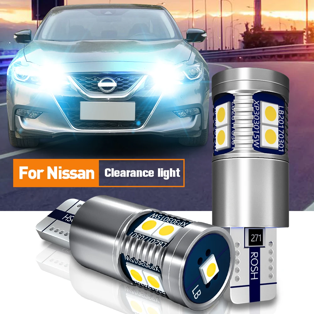 

2x LED Parking Light W5W T10 Canbus For Nissan Maxima Micra NV200 Pulsar Qashqai J10 Note Tiida Murano Patrol X-Trail T30 T31